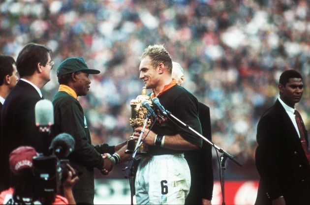 Francois Pienaar and Mandela 24/6/1995