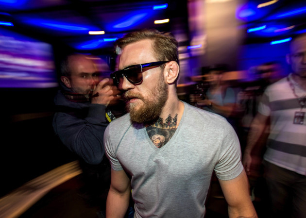 Conor McGregor arrives for today's media event
