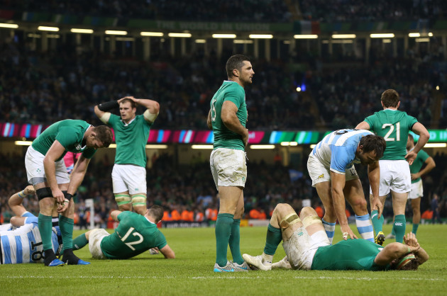 IrelandÕs Rob Kearney at the end of the match