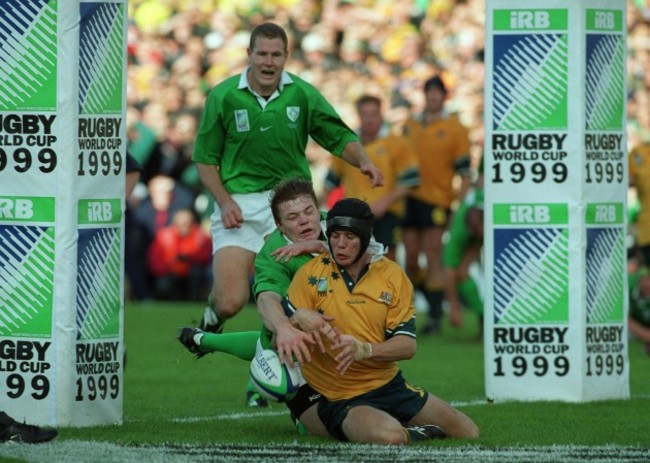 Stephen Larkham and Brian O'Driscoll 10/10/1999