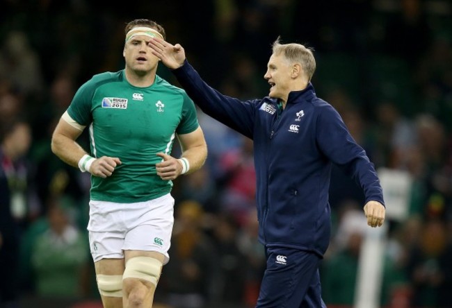 Joe Schmidt with Jamie Heaslip