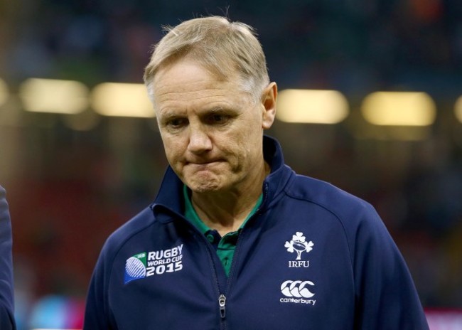 Joe Schmidt dejected after the game