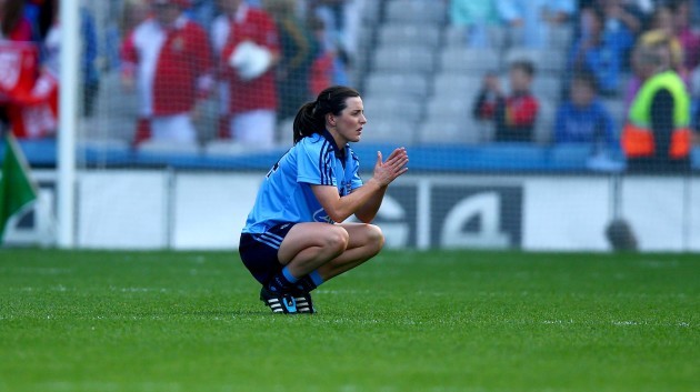 Lyndsey Davey dejected at the end of the game