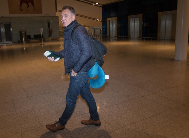 Billy Walsh makes his way through the departures of Dublin Airport