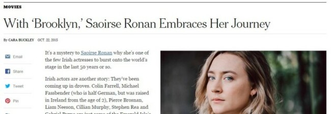 NY Times saoirse