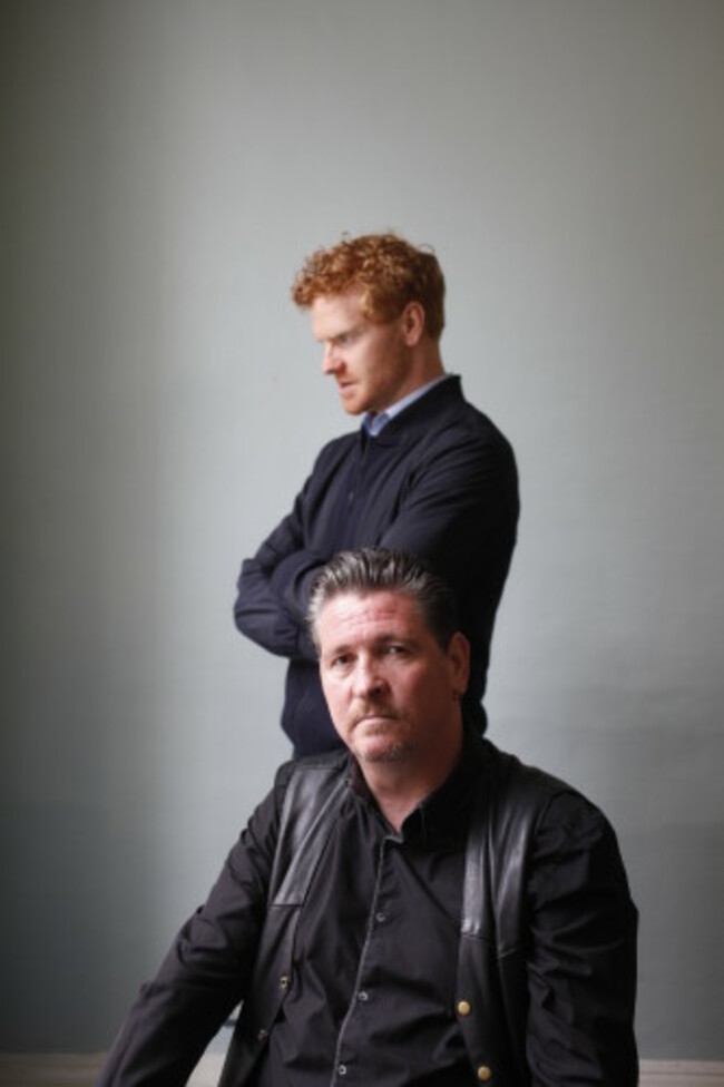 Mark Fitzgerald & Michael Collins in Foxy by Noelle Brown Direted by Oonagh Murphy Produced by Verdant Productions Project Arts Centre Tues 27 October 2015         Photo Tom Lawlo