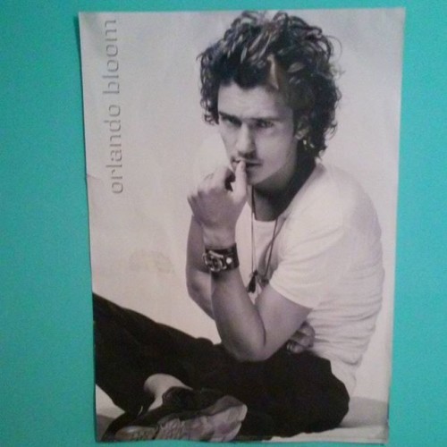 RIP Orlando Bloom poster. Youve graced my bedroom walls for 10 years and now Im adult and youre kinda creeping me out now. #orlandobloomposter #orlandobloom #rip