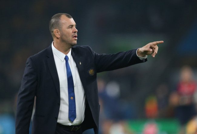 Australia&Otilde;s head coach Michael Cheika