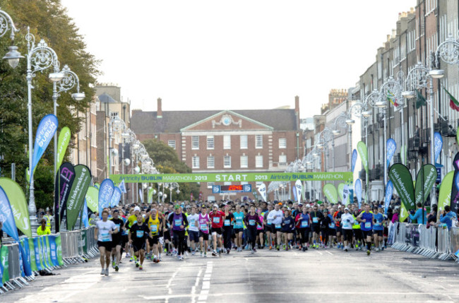 General view of the start of the Dublin Marathon