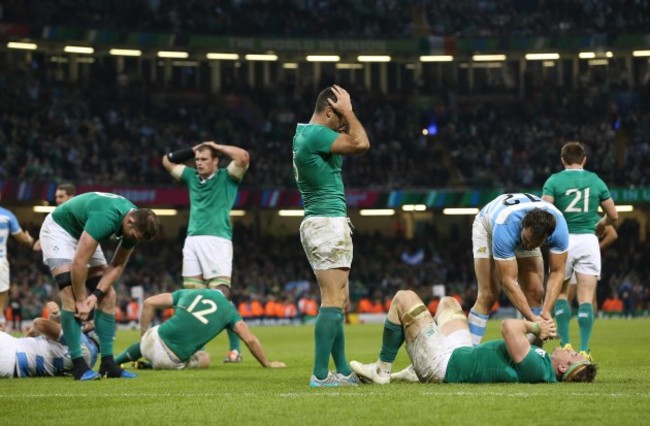 Ireland at the the final whistle Donnacha Ryan Rhys Ruddock Rob Kearney and Jamie Heaslip