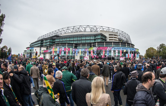 A view of Twickenham before the game