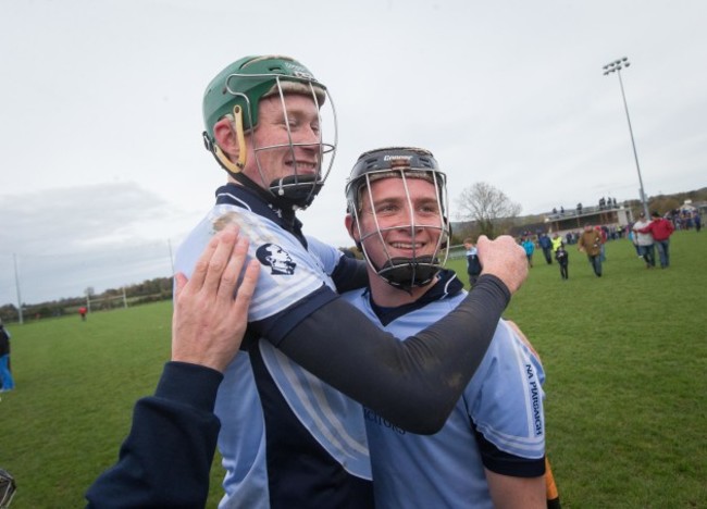 Will O'Donoghue and Peter Casey celebrate