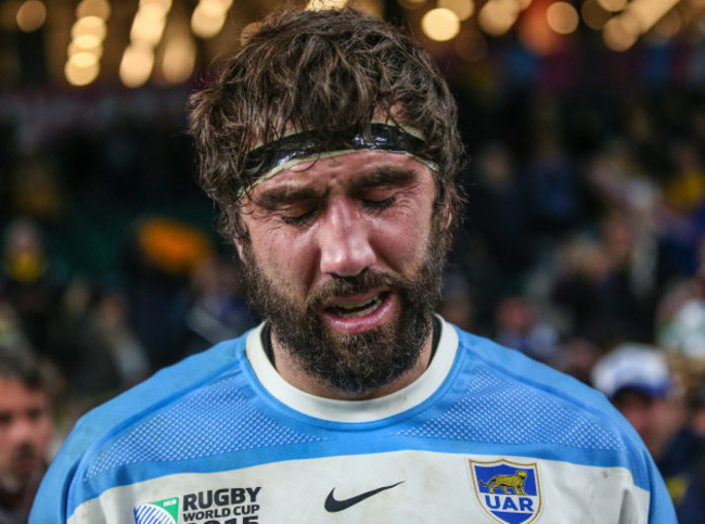 Juan Martin Fernandez Lobbe dejected after the game