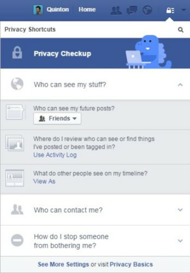 Facebook privacy quick