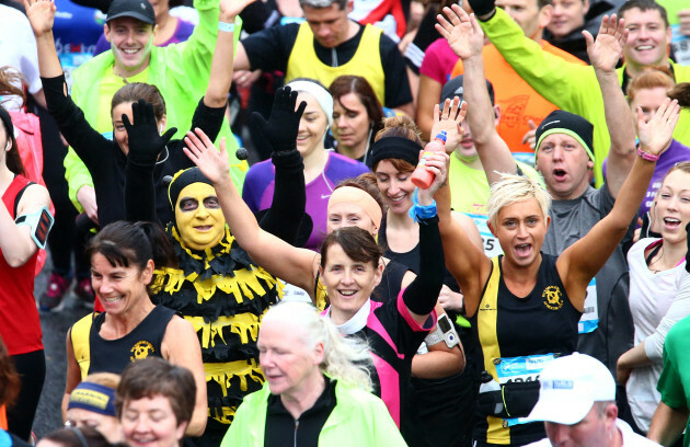 Competitors during the start of the Dublin Marathon