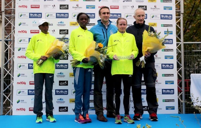 Nataliya Lehonkova, Grace Momanyi and Tesfanesh Denbi are presented