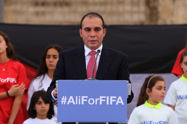 Mideast Jordan FIFA Election Prince Ali