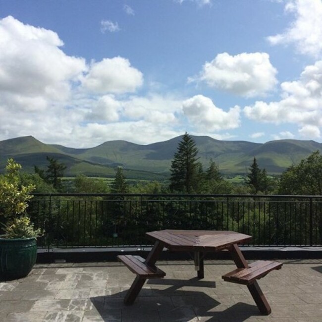 Mr. Sun please come back! The amazing view from our veranda #GalteeMountains #BlueSky #NoFilter