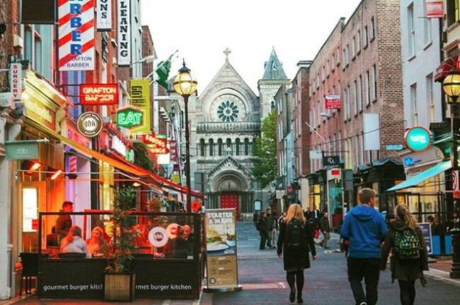 It's also worth braving Grafton Street to navigate to cute Anne Street anchored dramatically by St. Ann church, but also featuring excellent Sheridan's Cheesemonger - Dublin. #dublin #ireland #urbanexploring #citystreets #streetphotography #urban #urbanlife #citylife #dublinlife #dublinstreets #travel #travelblogger #urbanblogger