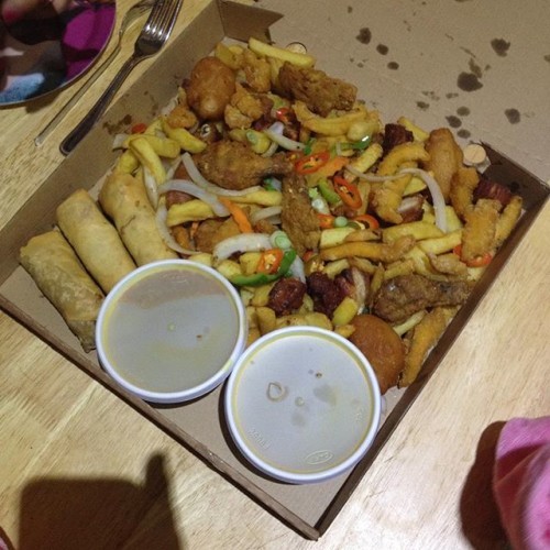 The spice box is dead, LONG LIVE THE MEGA BOX!!! #spicebox #megabox #takeaway #chinese #curry #food #clarevillage #dublin #ireland #askmeslice #chicken #chips #curdy #future