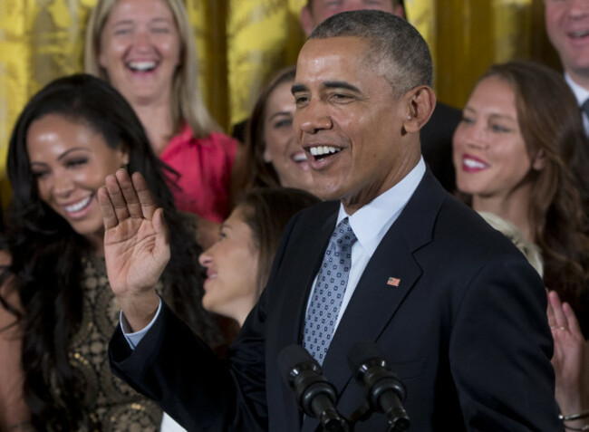 Obama US Women Soccer