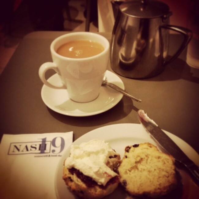 Saturday morning treat! #fondofmyself #nash19 #teaandscone