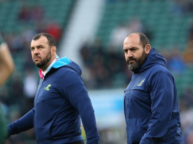 Michael Cheika and Mario Ledesma