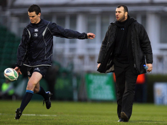 Jonathan Sexton and Michael Cheika