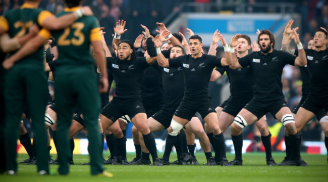 Daniel Carter during the haka