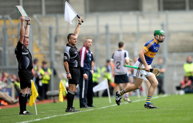 Noel McGrath introduced as a second half sub