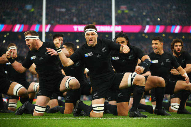 Richie McCaw performs the Haka