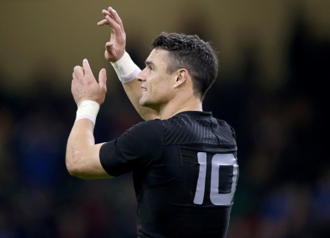 Dan carter celebrates