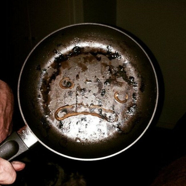 Sad Pan Face. #sadface #sad #dirtypan #face #sadpanface