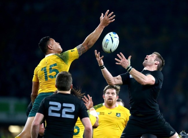 Israel Folau with Richie McCaw