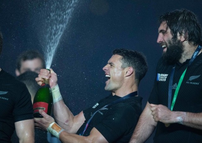 Dan Carter celebrates