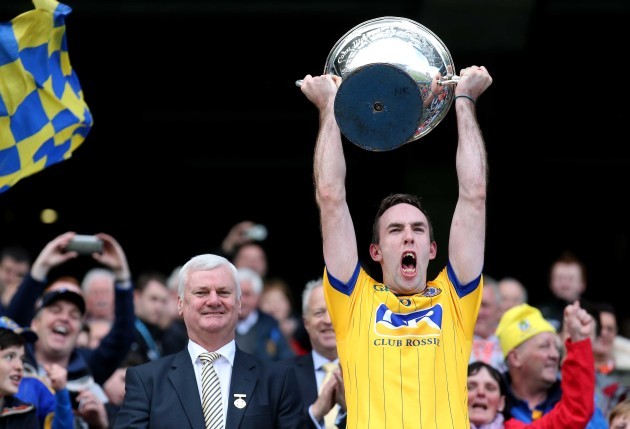 Michael Kelly lifts The Nicky Rackard Cup