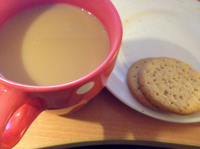 Tea and digestive biscuits