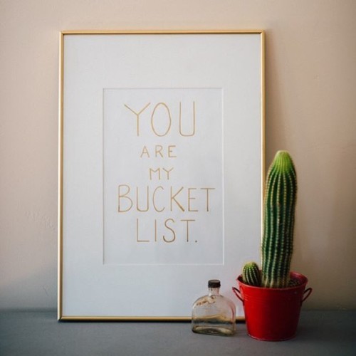@samantharosenason is giving her room a zesty makeover and made this fun gold quote sign from some thrifted finds for her new wall, DIY on the blog!! #zestitup #roommakeover #gold #goldaccent #golddecor #bucketlist #youaremybucketlist #wallquote #cutequote #goldframe #trendy #ontheblog #diy #diyblog #thrifty #abmlifeiscolorful #abmhappylife #roomdecor #nesting #artgallery