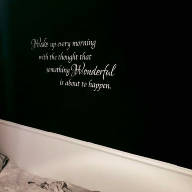 Wall quote in my bedroom! Love it