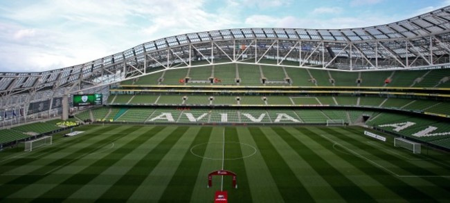 A general view of the Aviva Stadium ahead of the game