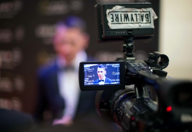 Maurice Shanahan gives an interview on the red carpet