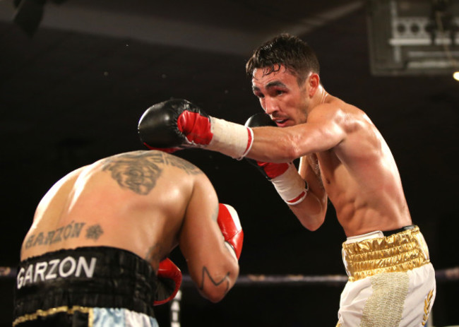 Jamie Conlan in action against Adrian Dimas Garzon