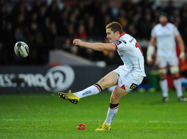 Paddy Jackson kicks a penalty