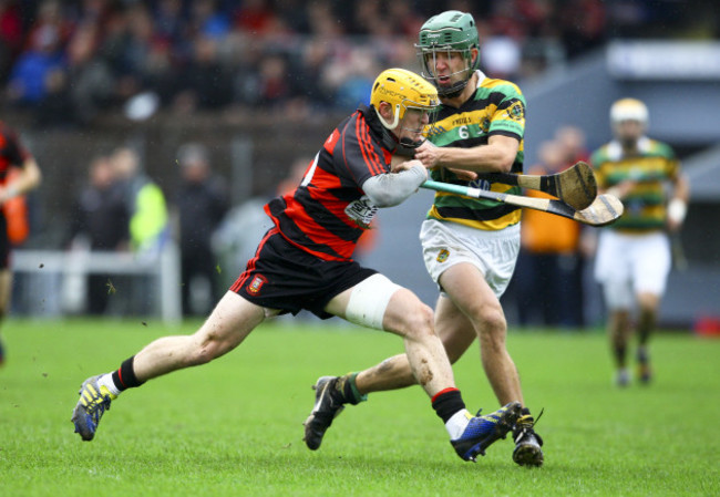 Peter Hogan in action against Brian Moylan