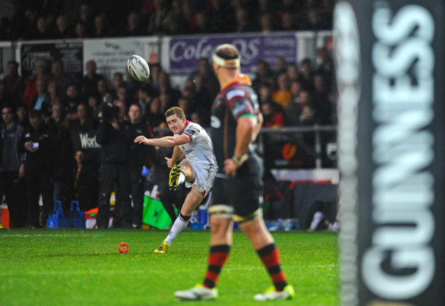Paddy Jackson kicks a penalty