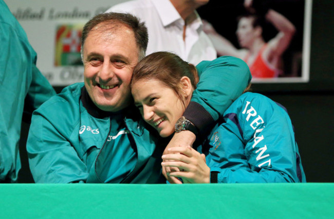 Coach Zaur Antia and Katie Taylor 15/8/2012