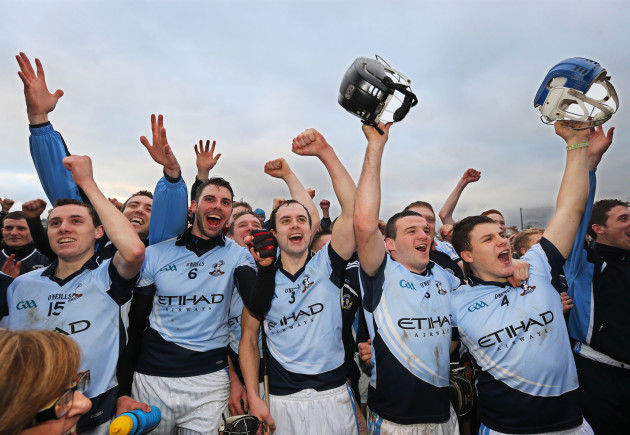 Na Piarsaigh players celebrate after the game
