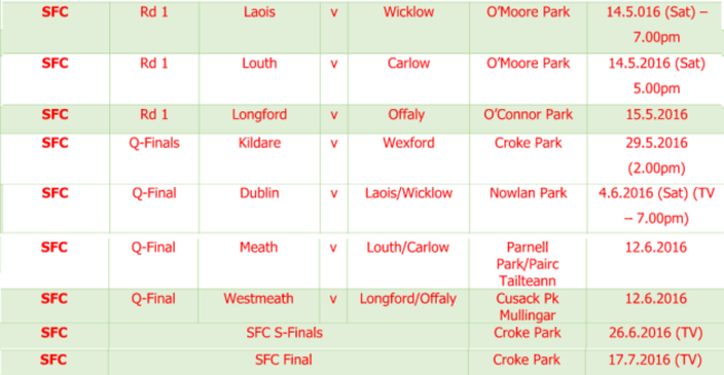 leinster fixtures