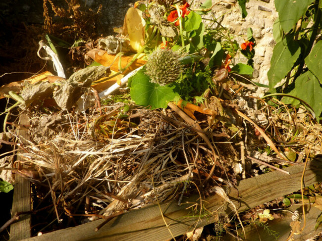 Topping up the compost heap