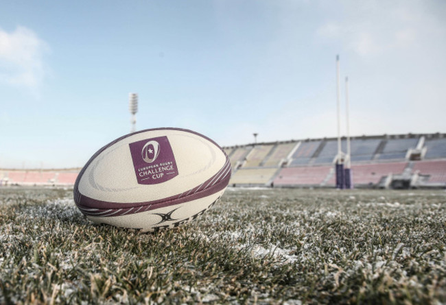 A view of the match ball in snow